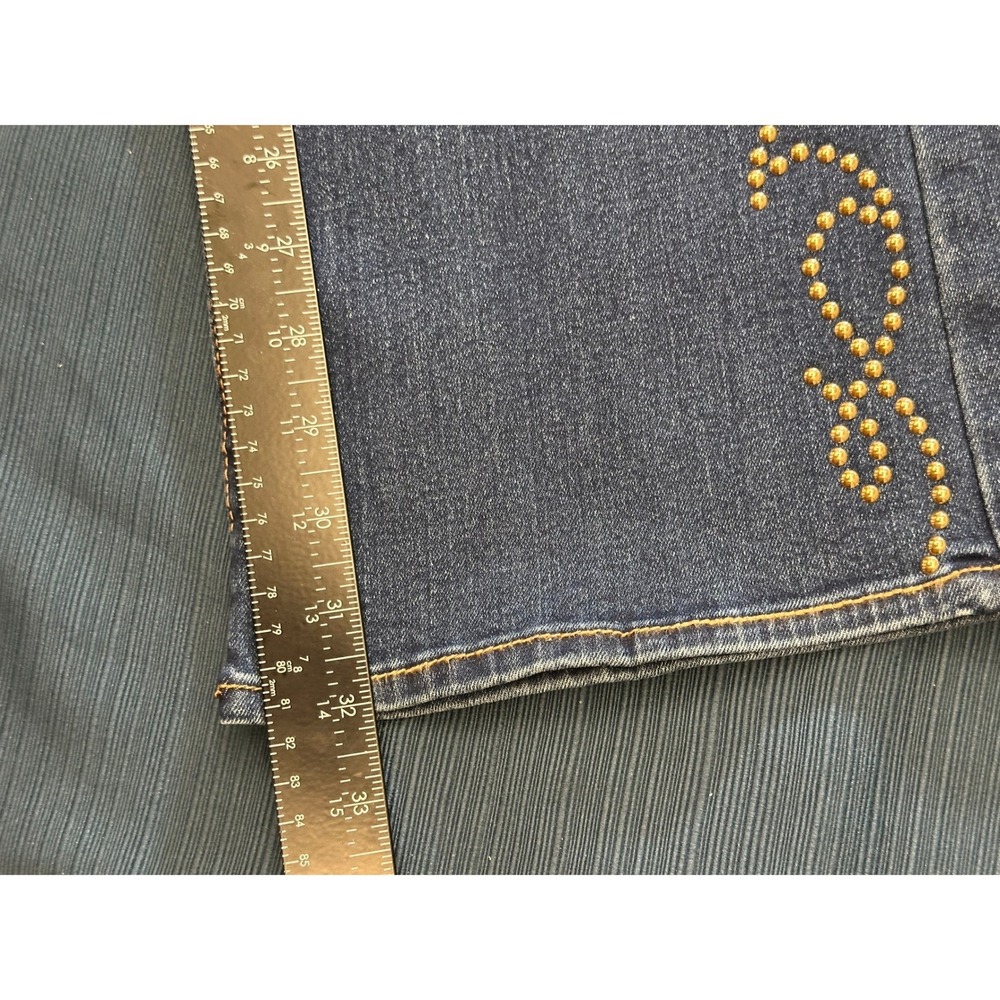 True Religion Becca SN Stud MR Bootcut Jeans Medium Rustic Barn Wash 29 NWT - Picture 4 of 14